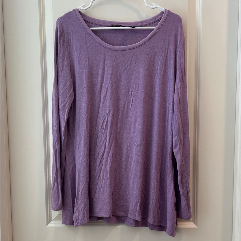 H by Halston Essentials Tunic Top Long Sleeve so soft modal spandex blend size M